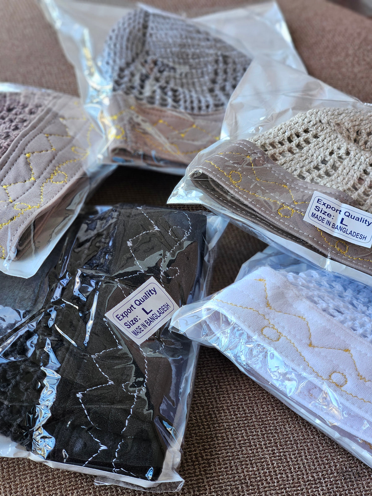 MISRI BANDED KUFI — 100% ORGANIC COTTON