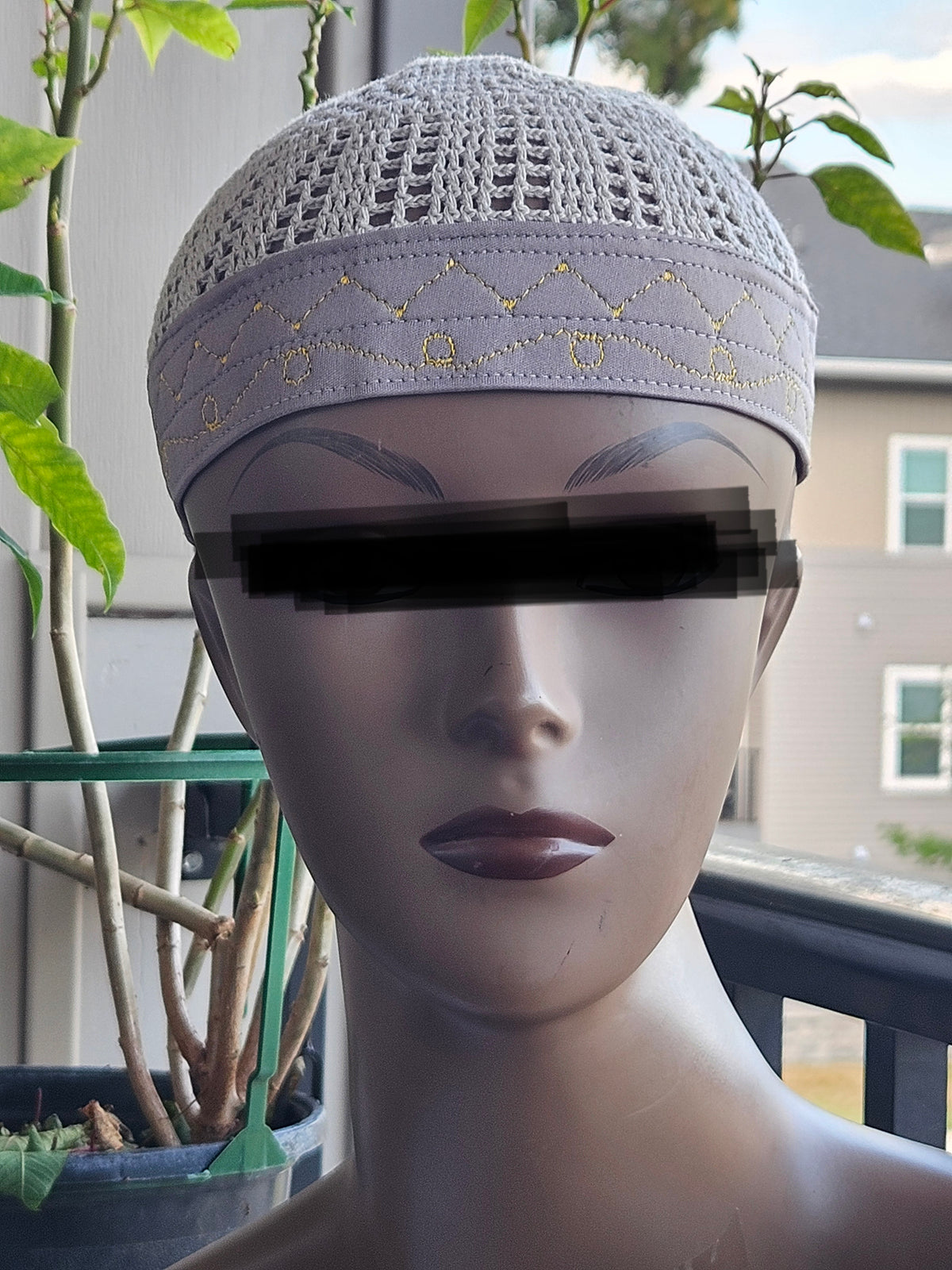 MISRI BANDED KUFI — 100% ORGANIC COTTON