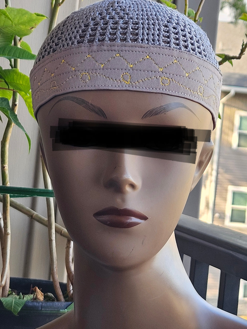 MISRI BANDED KUFI — 100% ORGANIC COTTON